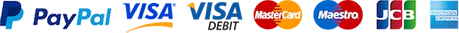We accept PayPal, Visa, Mastercard, Maestro, JCB payments