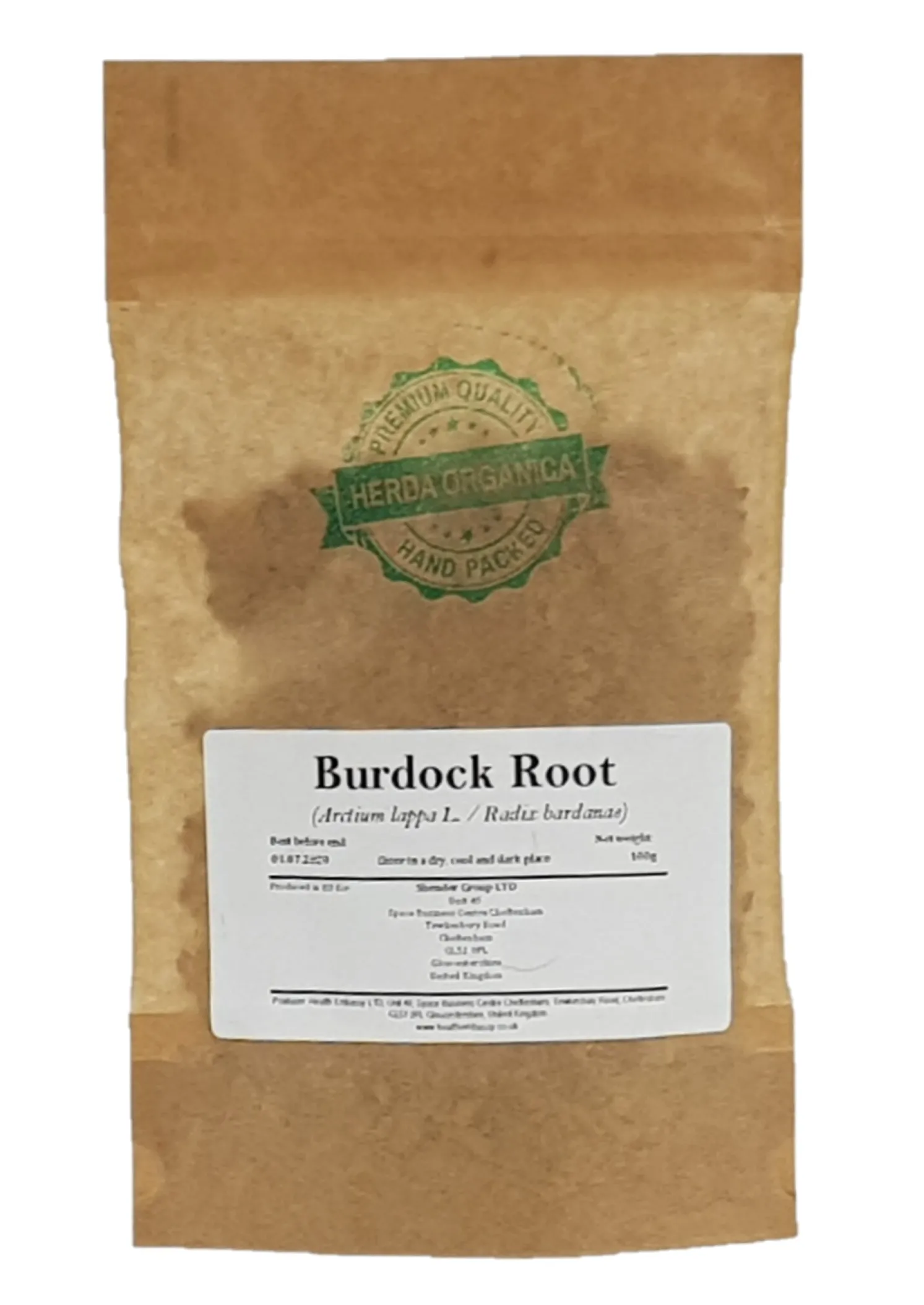 Burdock Root (Arctium lappa) Herba Organica dried root cut for herbal infusions, tinctures, and cooking