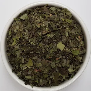 Cabbage Thistle Herb (Cirsium oleraceum L) Herba Organica showing texture and natural colour of dried leaves