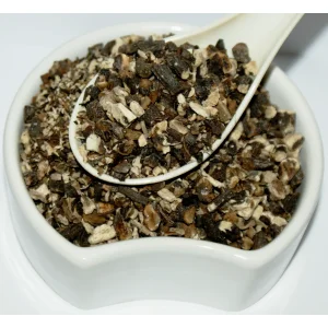 Comfrey Root (Symphytum officinale L) Herba Organica showing texture and natural brown colour of dried root pieces