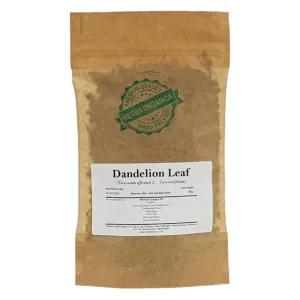 Dandelion Leaf (Taraxacum officinale L) Herba Organica, dried leaves for herbal teas, infusions, and herbal preparations