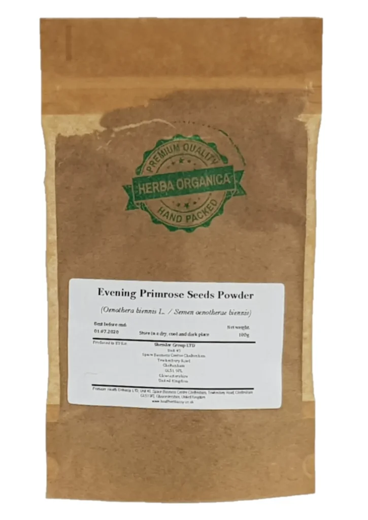 Evening Primrose Seeds Powder Oenothera biennis L Herba Organica natural powder for tea and blends