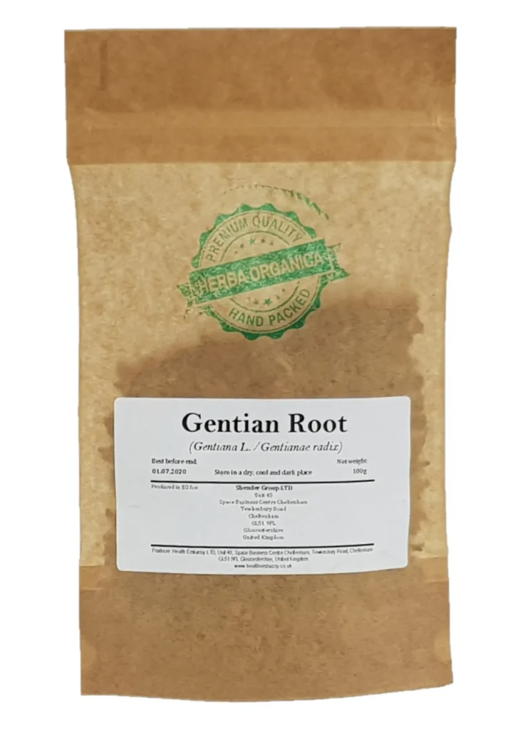 Gentian Root Gentiana L Herba Organica organic dried herbal root for tea and infusions