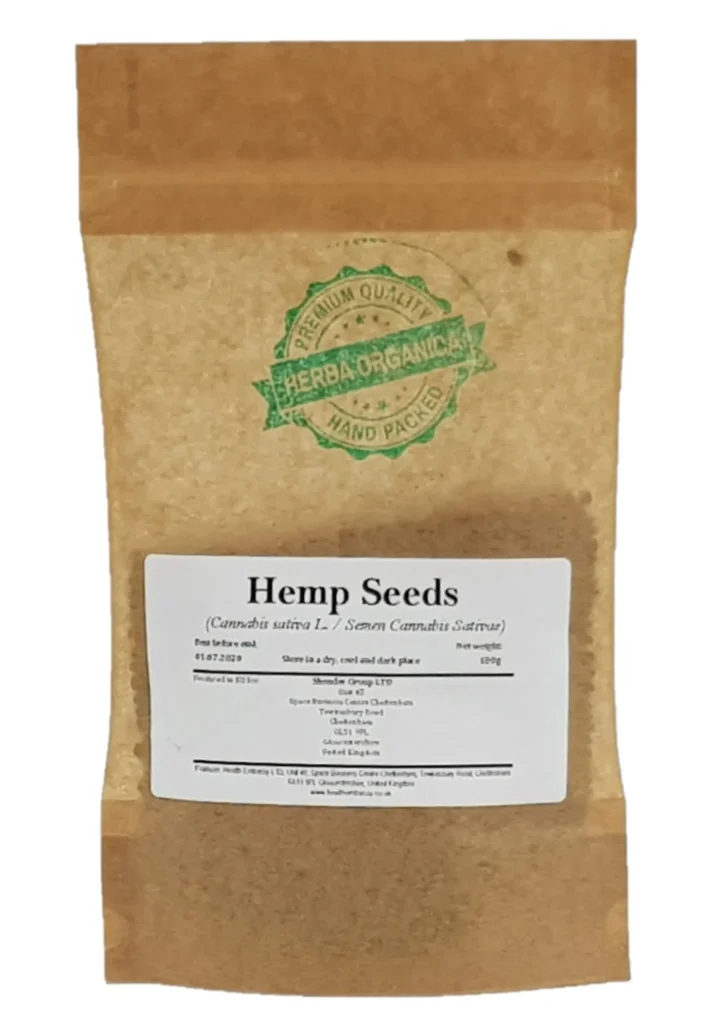 Hemp Seeds Cannabis sativa L Herba Organica natural seeds for culinary and herbal use