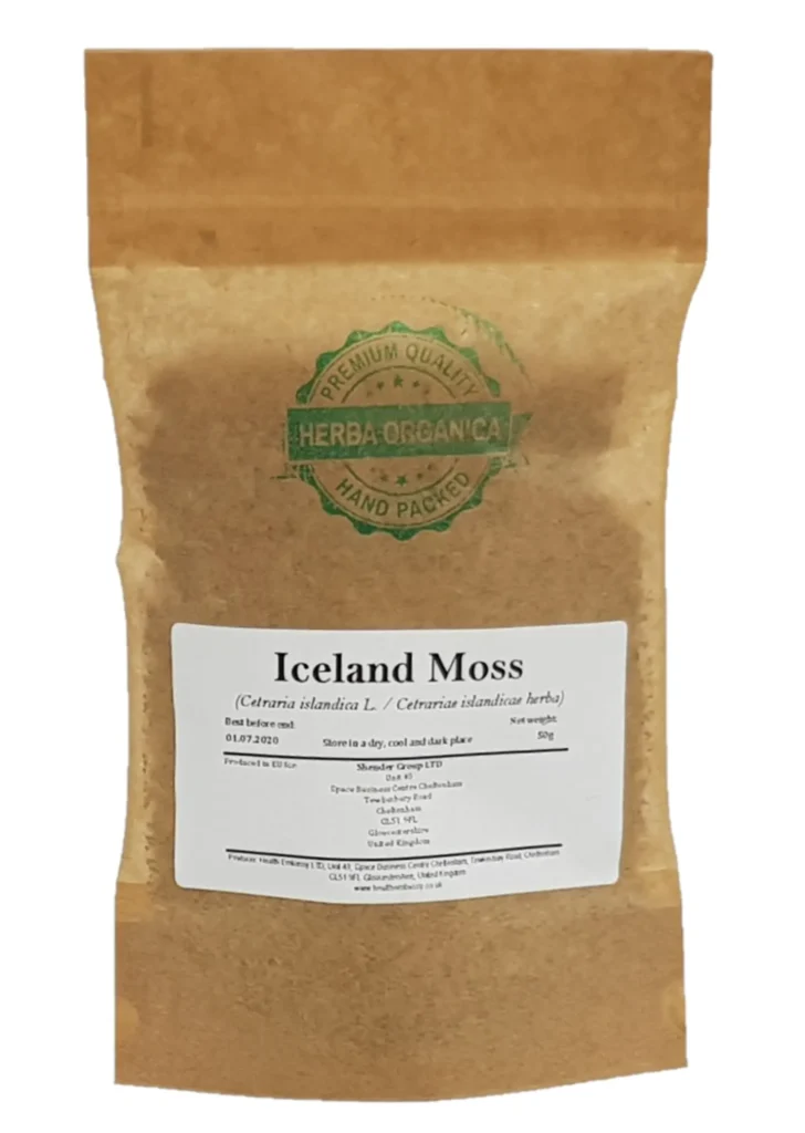Iceland Moss Cetraria islandica L Herba Organica dried lichen for herbal teas and natural blends