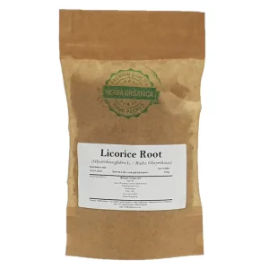 Licorice Root Glycyrrhiza glabra L Herba Organica dried roots for herbal teas and natural infusions