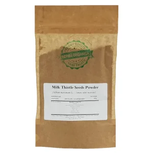 Milk Thistle Seeds Powder Silybum marianum L Herba Organica finely ground seeds for teas and herbal blends