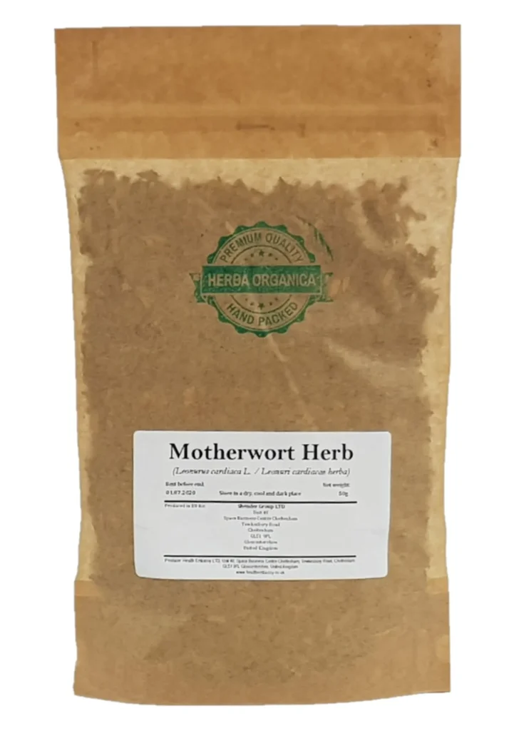 Motherwort Herb Leonurus cardiaca L Herba Organica dried leaves and stems for herbal infusions