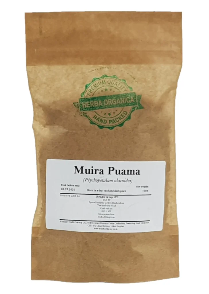 Muira Puama Bark Ptychopetalum Herba Organica natural bark for herbal teas and infusions