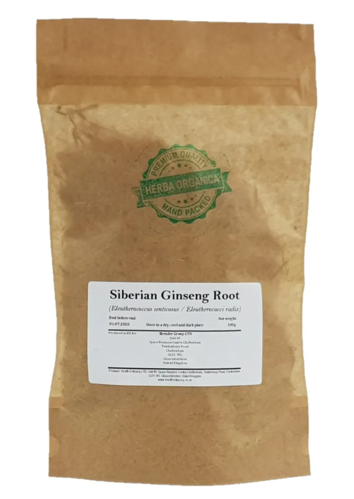 Siberian Ginseng Root Eleutherococcus senticosus Herba Organica dried root pieces for teas and herbal blends