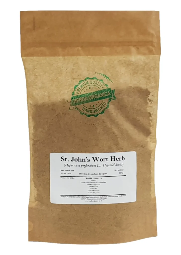 St Johns Wort Herb Hypericum perforatum L Herba Organica dried herb for teas, infusions and blends