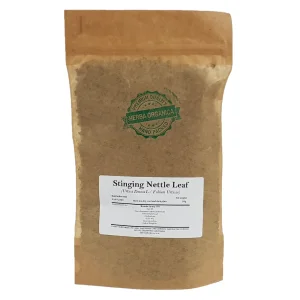 Stinging Nettle Leaf (Urtica dioica L) Herba Organica premium dried leaves packaged for herbal teas and culinary use
