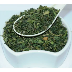 Stinging Nettle Leaf (Urtica dioica L) Herba Organica dried leaves texture and natural appearance for teas and herbal blends