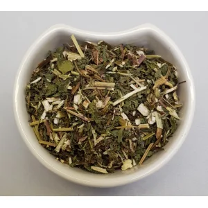 Three-Lobe Beggarticks Herb (Bidens tripartita L.) Herba Organica dried herb texture and appearance for herbal teas and infusions