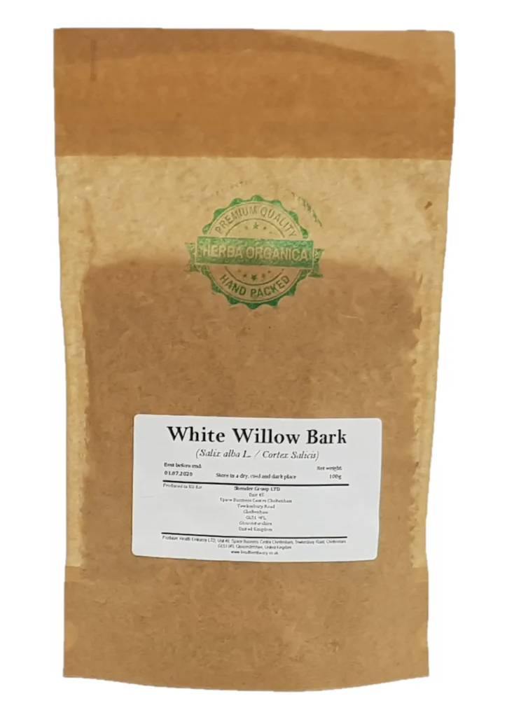 White Willow Bark (Salix alba L.) Herba Organica premium dried bark for herbal teas and natural infusions