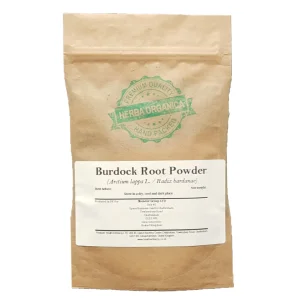 Burdock Root Powder (Arctium lappa) Herba Organica – finely ground herbal powder for infusions, extracts, and cooking