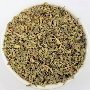 Damiana Leaf (Turnera diffusa) Herba Organica showing texture and natural colour of dried leaves