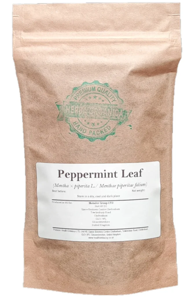 Peppermint Leaf Mentha piperita L Herba Organica dried leaves and stems for herbal teas