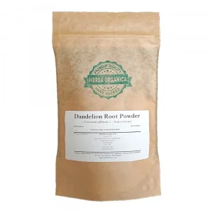 Dandelion Root Powder (Taraxacum officinale L) Herba Organica, finely ground dried root for herbal teas, infusions, and culinary use
