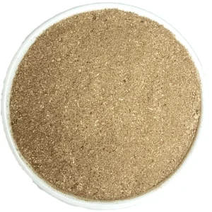 Finely ground Herba Organica Angelica Root Powder in a ceramic bowl, ready for herbal infusions and blends